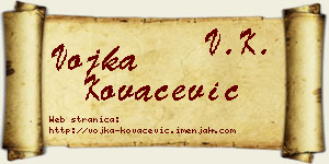 Vojka Kovačević vizit kartica
